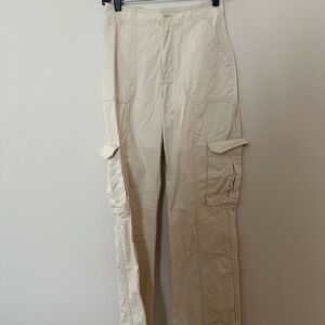 Abercrombie & Fitch Women's Cream Straight Leg Pants